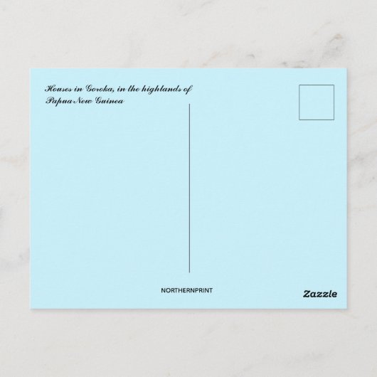 Huizen in Goroka in Papoea-Nieuw-Guinea Briefkaart (Achterkant)