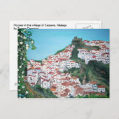 Huizen in het dorp Casares, Briefkaart Malaga (Voorkant / Achterkant)