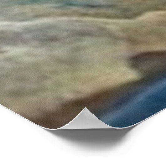 Huizen in het landschap van de Barren Winter Poster (Hoek)