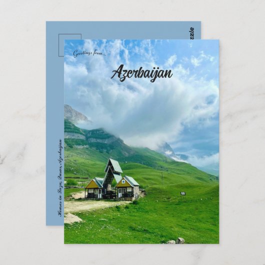 Huizen in Laza Qusar Azerbeidzjan Briefkaart (Voorkant / Achterkant)