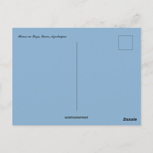 Huizen in Laza Qusar Azerbeidzjan Briefkaart (Achterkant)