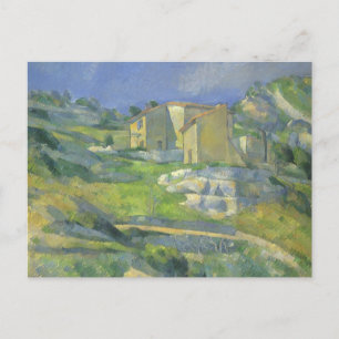 Huizen in Provence van Paul Cezanne,  kunst Briefkaart