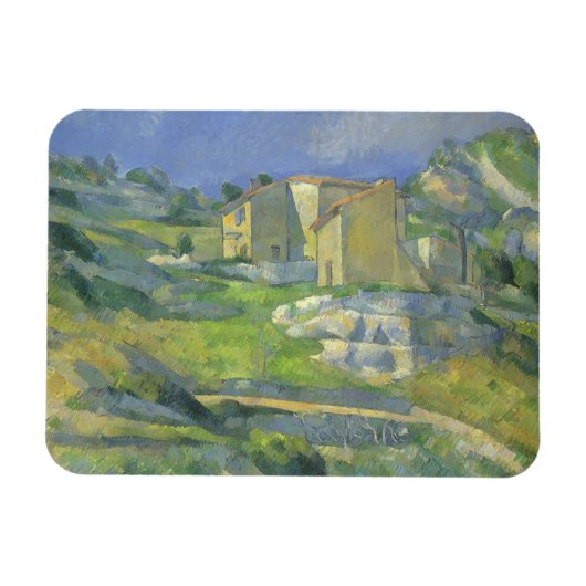 Huizen in Provence van Paul Cezanne,  kunst Magneet (Horizontaal)