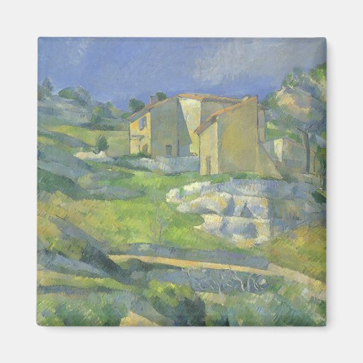 Huizen in Provence van Paul Cezanne,  kunst Magneet (Voorkant)