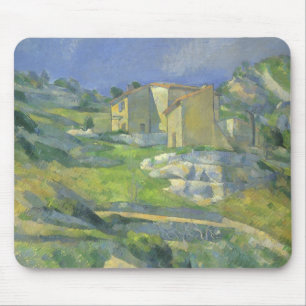 Huizen in Provence van Paul Cezanne, kunst Muismat