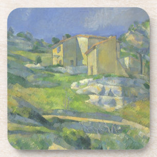 Huizen in Provence van Paul Cezanne, kunst Onderzetter