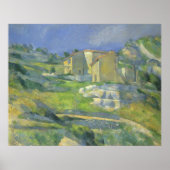 Huizen in Provence van Paul Cezanne,  kunst Poster (Voorkant)