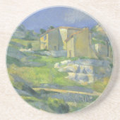 Huizen in Provence van Paul Cezanne,  kunst Zandsteen Onderzetter (Voorkant)