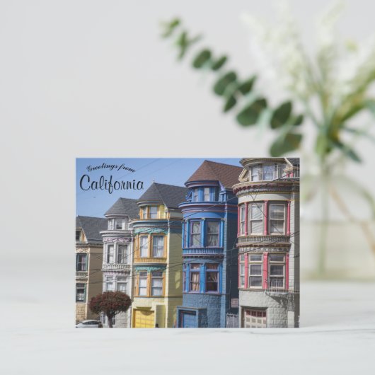 Huizen in San Francisco Californië Briefkaart (Staand voorkant)