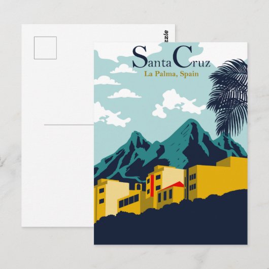 Huizen in Santa Cruz, La Palma, Spanje Briefkaart (Voorkant / Achterkant)
