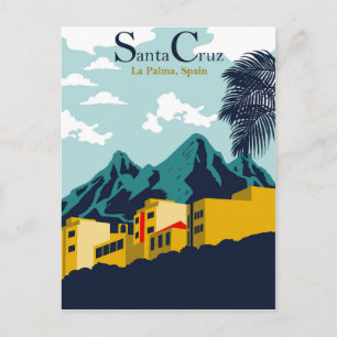 Huizen in Santa Cruz, La Palma, Spanje Briefkaart