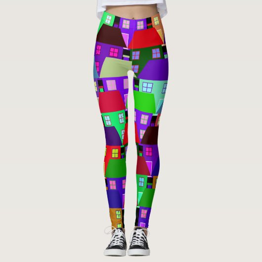 HUizen KLEURRIJK THUIS GEMEENSCHAP   Leggings (Voorkant)