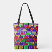 HUizen KLEURRIJK THUIS GEMEENSCHAP  Tote Bag (Achterkant)