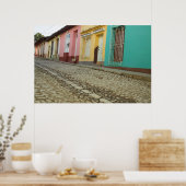 Huizen langs de straat, Cuba Poster (Keuken)
