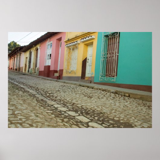 Huizen langs de straat, Cuba Poster (Voorkant)