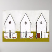  huizen met was poster (Voorkant)