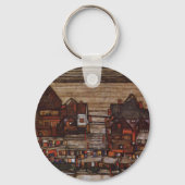 Huizen met wasgoed (Seeburg II) van Egon Schiele Sleutelhanger (Achterkant)