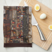 Huizen met wasgoed (Seeburg II) van Egon Schiele Theedoek (Quarter Fold)