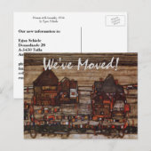 Huizen met Wasmachine van Schiele, Adreswijziging Aankondigingskaart (Voorkant / Achterkant)