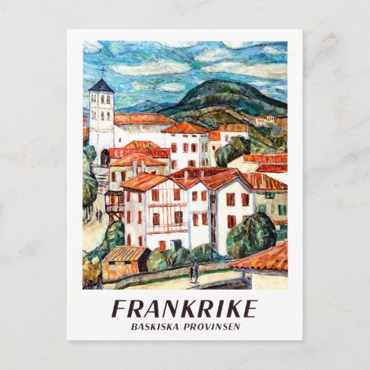 Huizen op Côte Basque, Frankrijk Briefkaart (Voorkant)