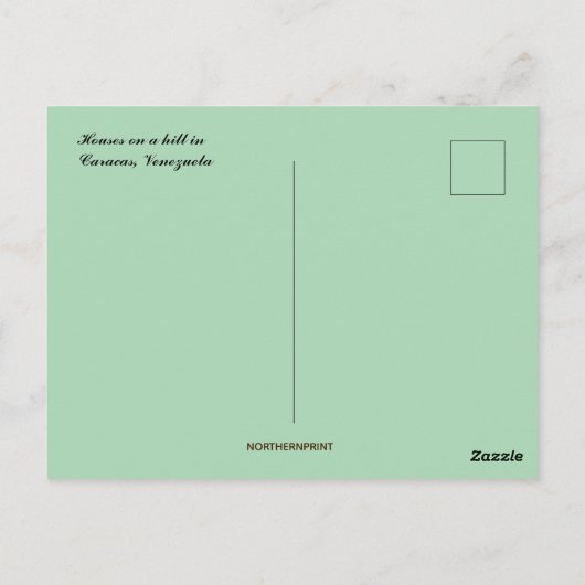 Huizen op een heuvel in Caracas Venezuela Briefkaart (Achterkant)