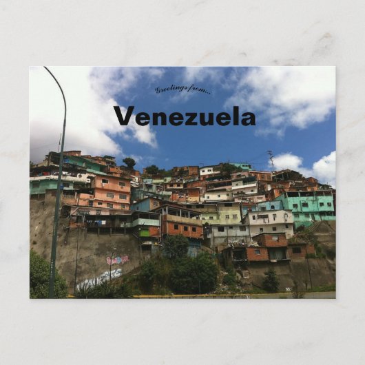 Huizen op een heuvel in Caracas Venezuela Briefkaart (Voorkant)