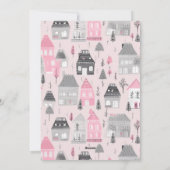  huizen op roze Kaart (Achterkant)