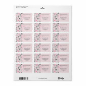  huizen op roze kerstlabel etiket (Full Sheet)