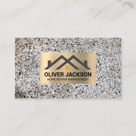 Huizen pictogram | Stone Wall Metal Lijst Visitekaartje (Voorkant)