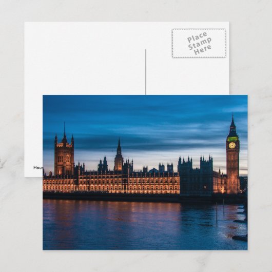 Huizen van het Parlement & Big Ben, Londen, Briefkaart (Voorkant / Achterkant)