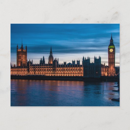 Huizen van het Parlement & Big Ben, Londen, Briefkaart (Voorkant)