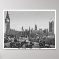 Huizen van het Parlement C1895, Vintage Londen
