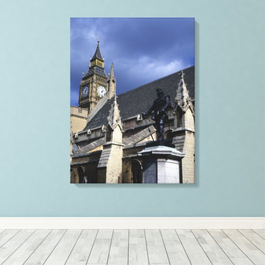 Huizen van het Parlement Londen Canvas Afdruk (Insitu (Houten vloer))
