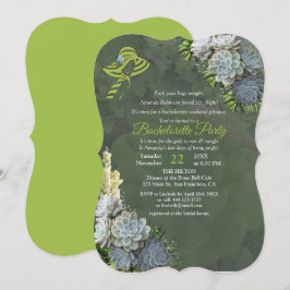 Huizen van Strand Groen & Succulent Bachelorette P Kaart