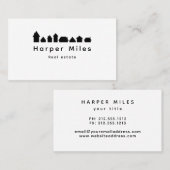 huizen visitekaartje van silhouette (Voorkant / Achterkant)