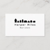 huizen visitekaartje van silhouette (Voorkant)