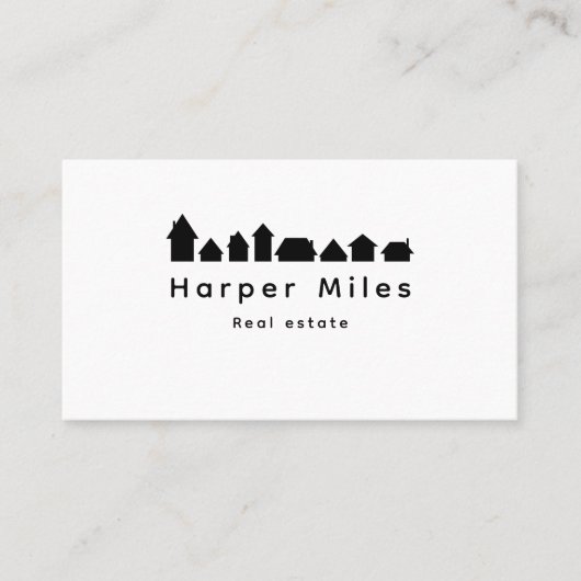 huizen visitekaartje van silhouette (Voorkant)