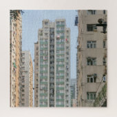 huizen, wolkenkrabbers, hongkong, puzzel, stad; legpuzzel (Verticaal)