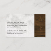 Huizenpictogram | Marmer | houtnerftrim Visitekaartje (Achterkant)