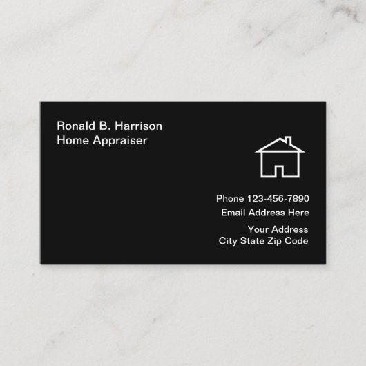 Huizentaxateur onroerend goed visitekaartje (Voorkant)