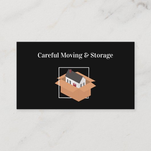 Huizenverhuizers en opslag visitekaartje (Voorkant)