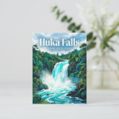 Huka Falls Nieuw-Zeeland Briefkaart (Staand voorkant)