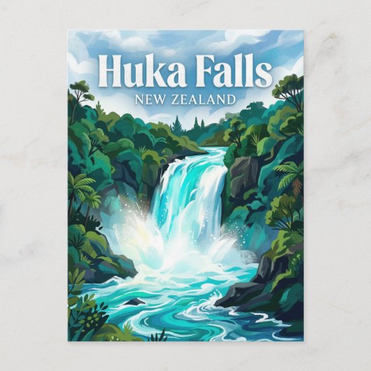 Huka Falls Nieuw-Zeeland Briefkaart (Voorkant)