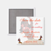 Hula Aloha Tropical Wedding Magneet (Voorkant / Achterkant)