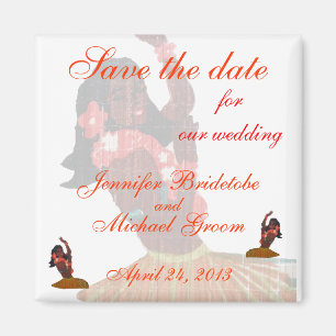 Hula Aloha Tropical Wedding Magneet