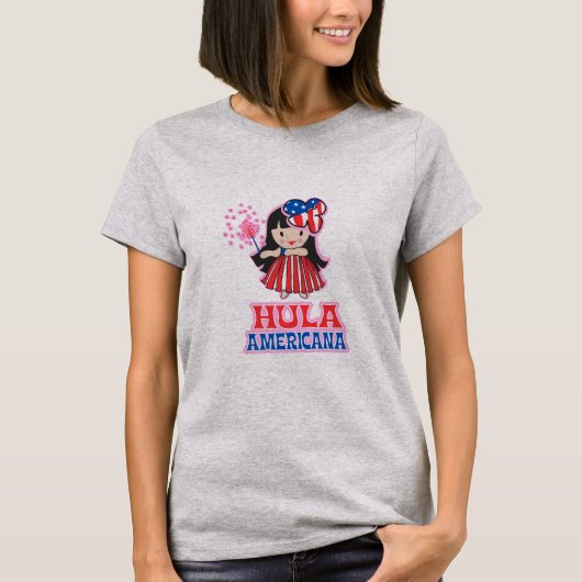 Hula Americana Dames T-shirts (Voorkant)