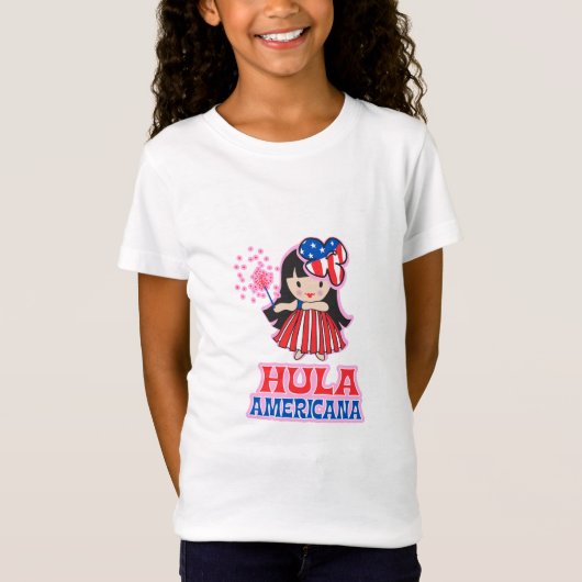 Hula Americana Patriottische Firecracker T-shirt (Voorkant)