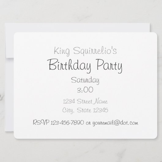 Hula Cat Birthday Party Invitation Kaart (Achterkant)