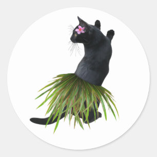 Hula Cat Sticker