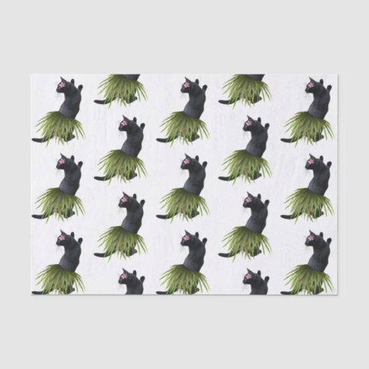 Hula Cat Tissue Paper Tissuepapier (Voorkant)